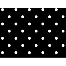 Le Chateau Oil Cloth Table Linen Per Metre White Spot on Black